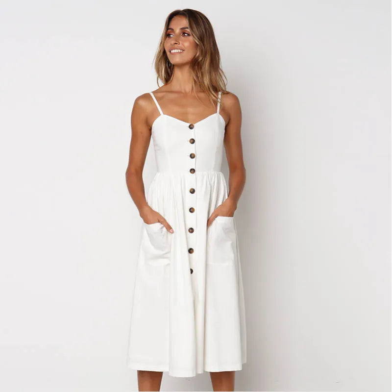 Long indigo robe - white