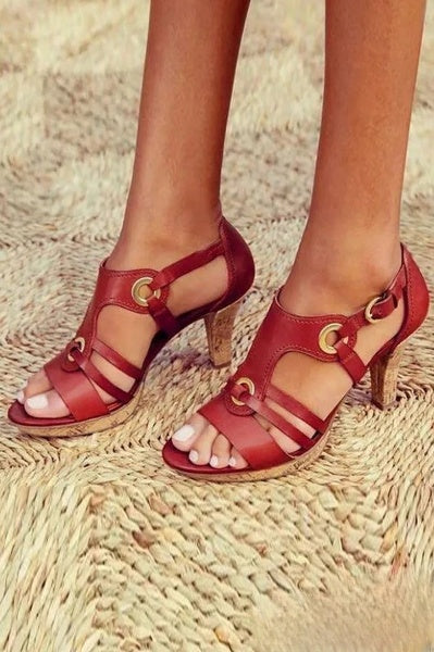 Mariana - Sandals with hollow heel and multiple straps