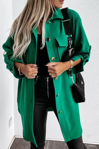 Casual jacket with pockets and buckle for easy going out