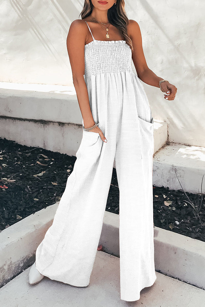 Alba – Loose-fitting jumpsuits with thin straps and plain pockets