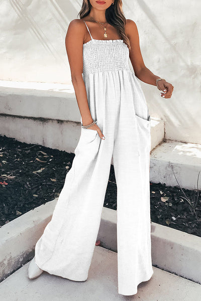 Alba – Loose-fitting jumpsuits with thin straps and plain pockets
