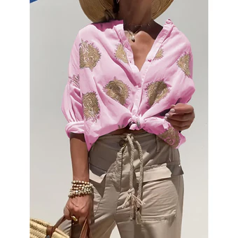 Bohemian-style blouse with Mediterranean charm for special days