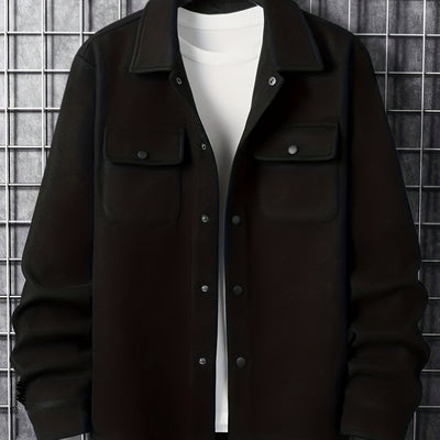 Men's plain jacket with pockets