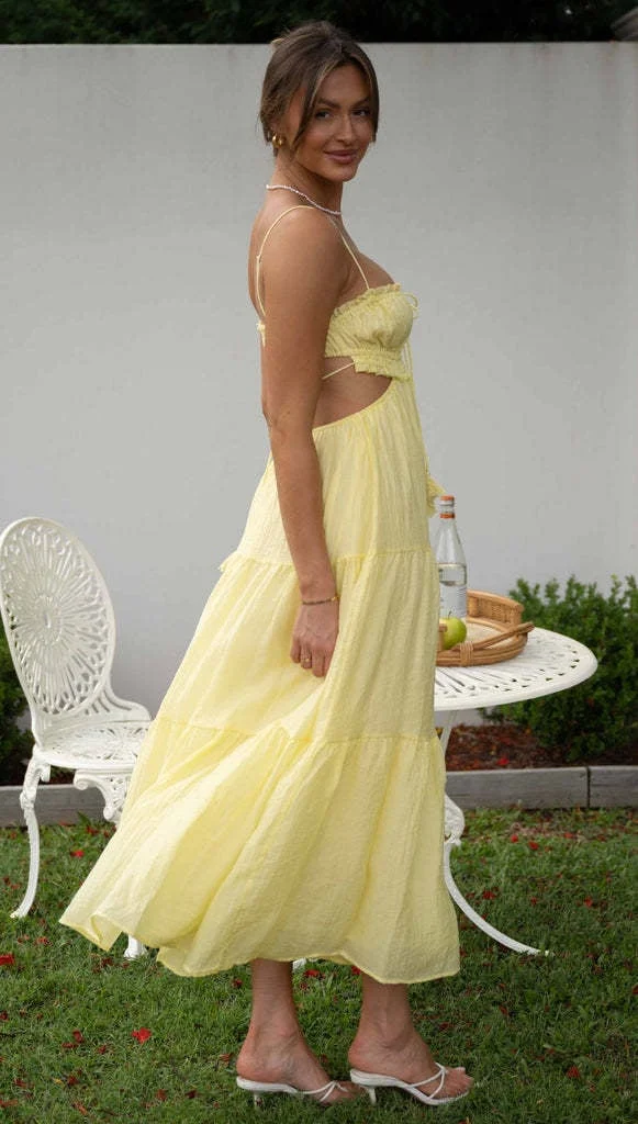 Emely - Women's Sleeveless Seam Flowy Maxi Dress