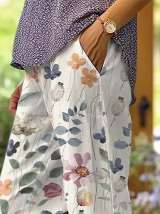 Yasmin - Floral Casual Loose Pants