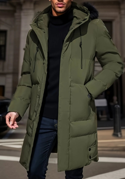 Men's winter coat with a modern and elegant design