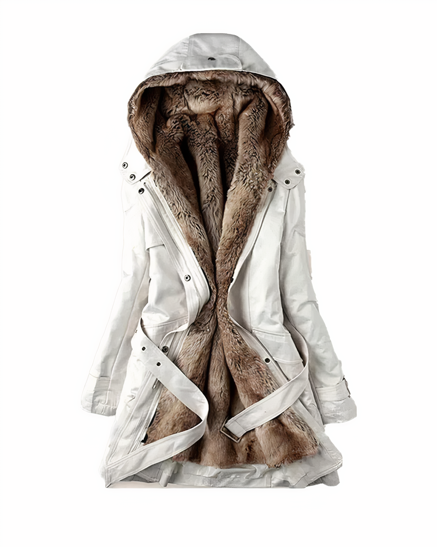 Warm winter coat for women with modern design