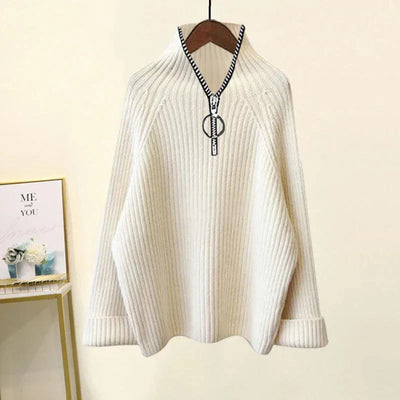 Cozy set: turtleneck sweater and long-sleeved pants
