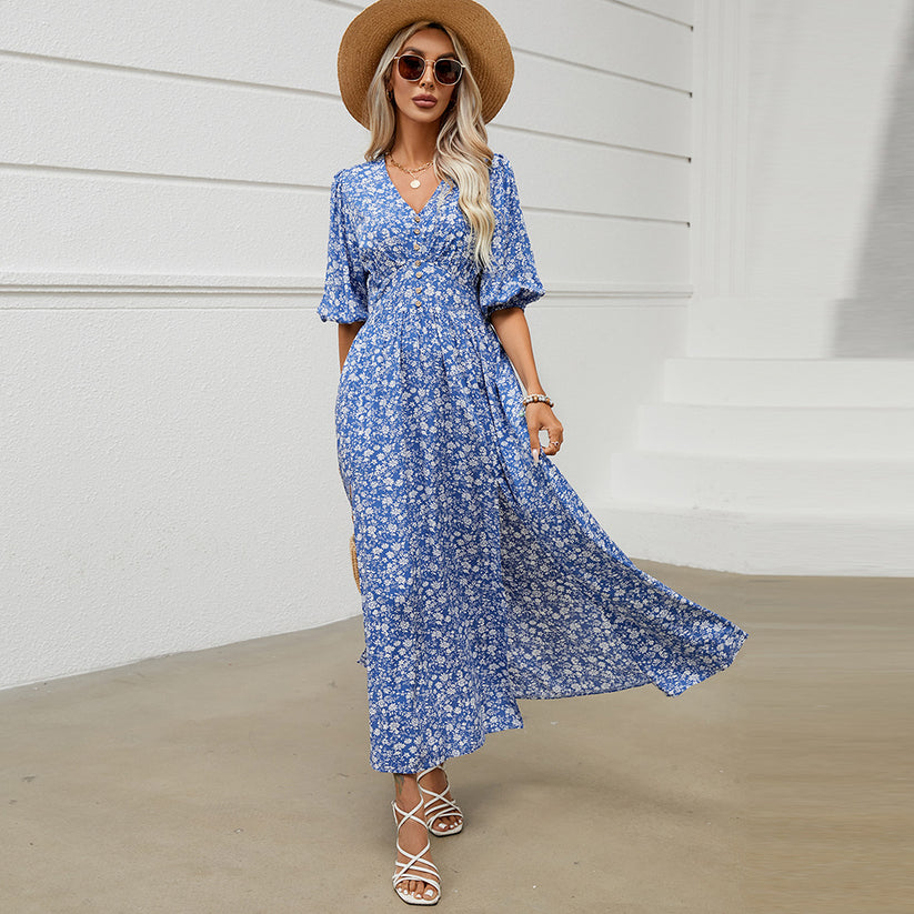 Lola - Beautiful Split Bohemian Rayon Beach Dress