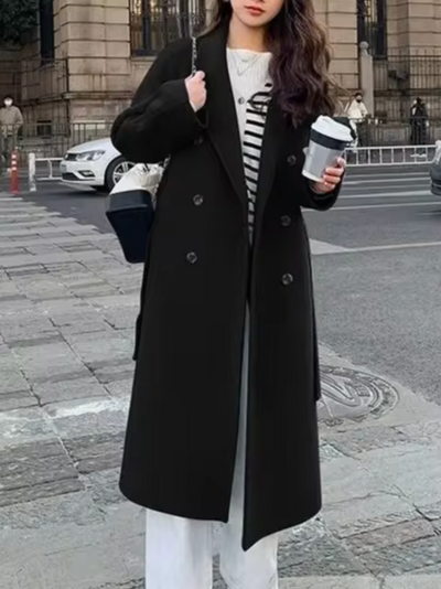 Women's long button-down coat, stylish and comfortable design