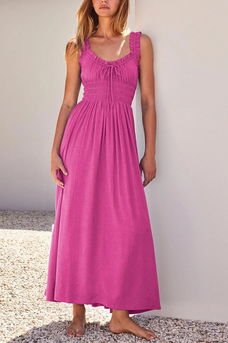 Micaela - V-neck midi dress with bow