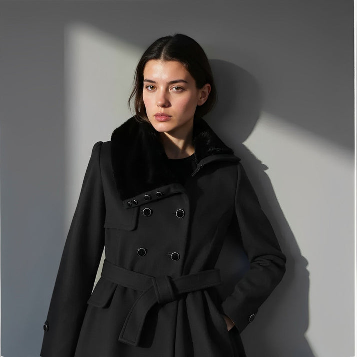 Warm women's winter coat designed for style and comfort
