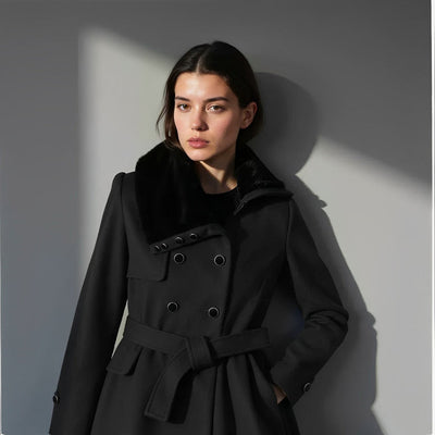 Warm women's winter coat designed for style and comfort