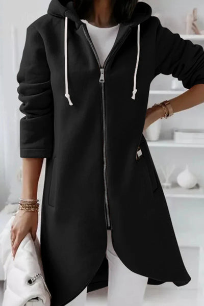 Daniela - Hooded and zip-up outdoor coat