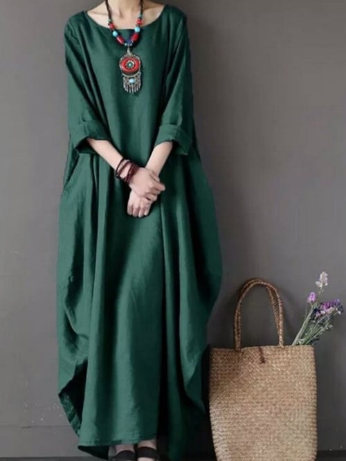 Alba - Women's loose-fitting plus-size dress
