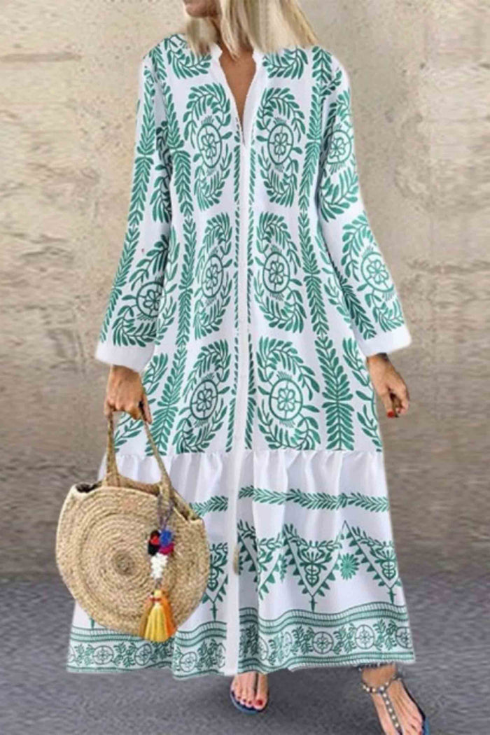 Karol - High-neck dress with print