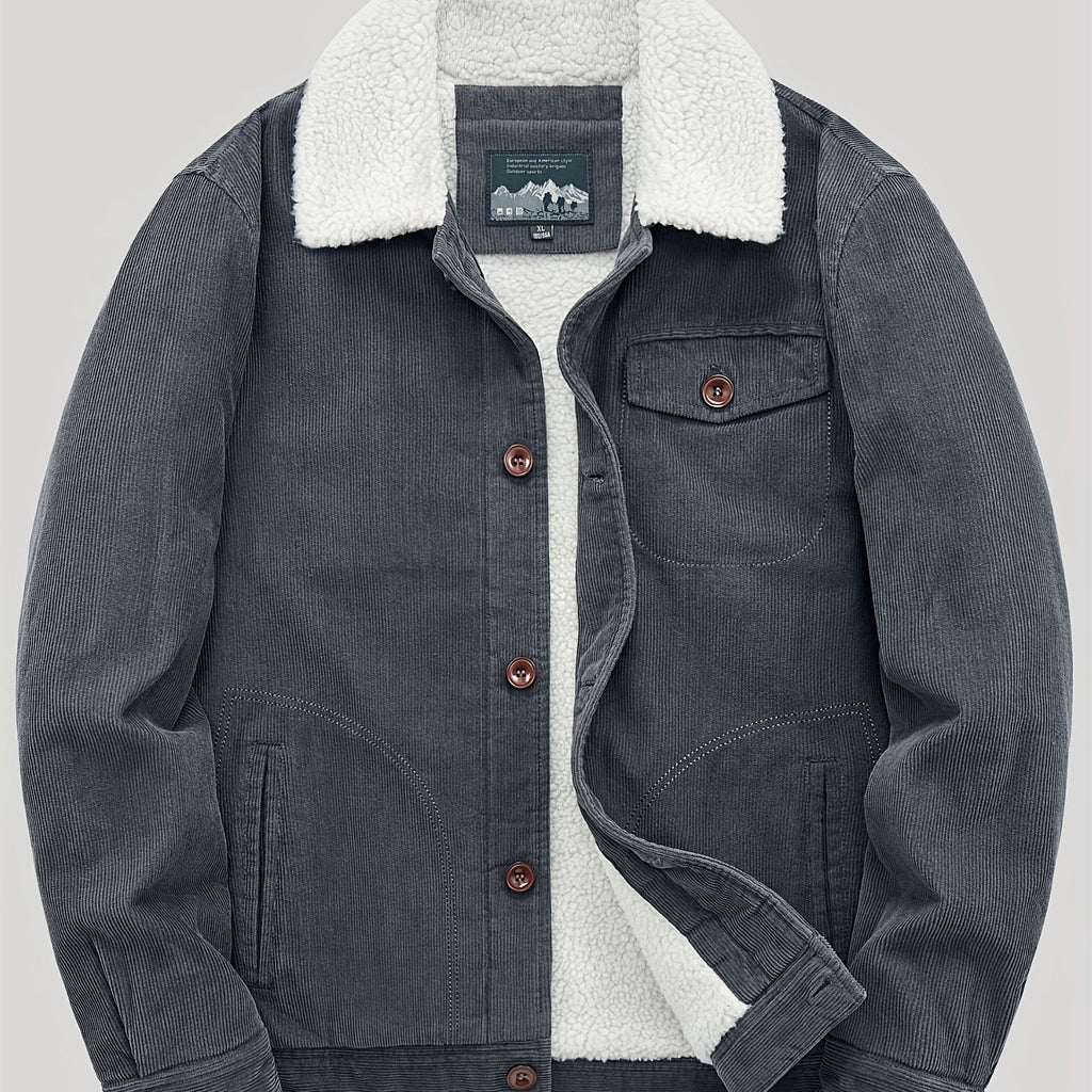 Men's Full-Zip Jacket, Lightweight and Warm for Outdoor Activities in Winter