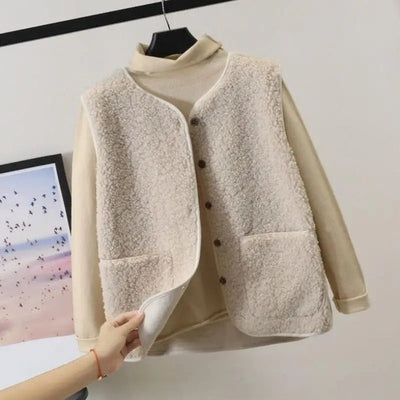 Cozy fall vest with buttons
