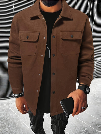Men's plain jacket with pockets