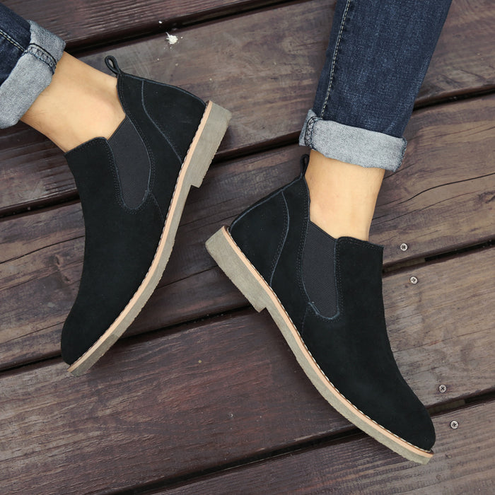 Men's Retro Style Autumn Slip-On Ankle Boots