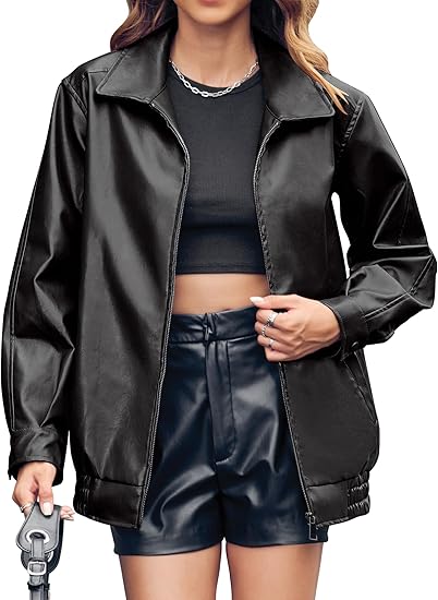 Isabella Women's Oversized Jacket – Zip-Up Style with Pockets