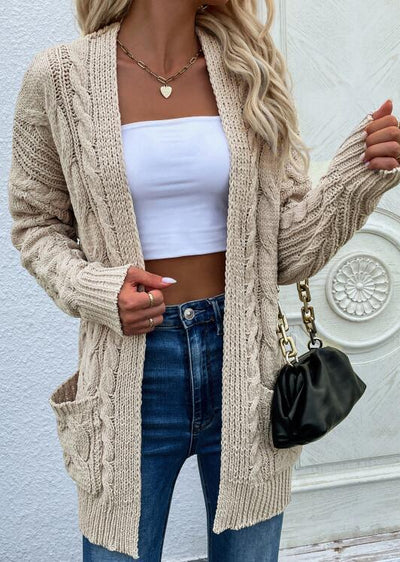 Women's cardigan with open design and long sleeves for a stylish look