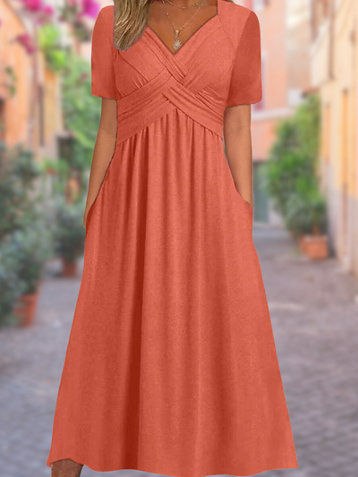Élodie Lavin - Simple V-neck dress