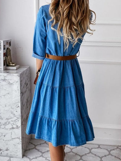 Andrea - Denim dress with buttons and pockets