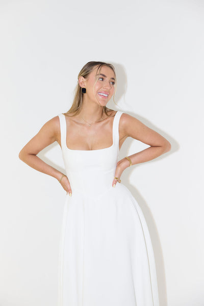 Whitney Square Neck Midi Dress