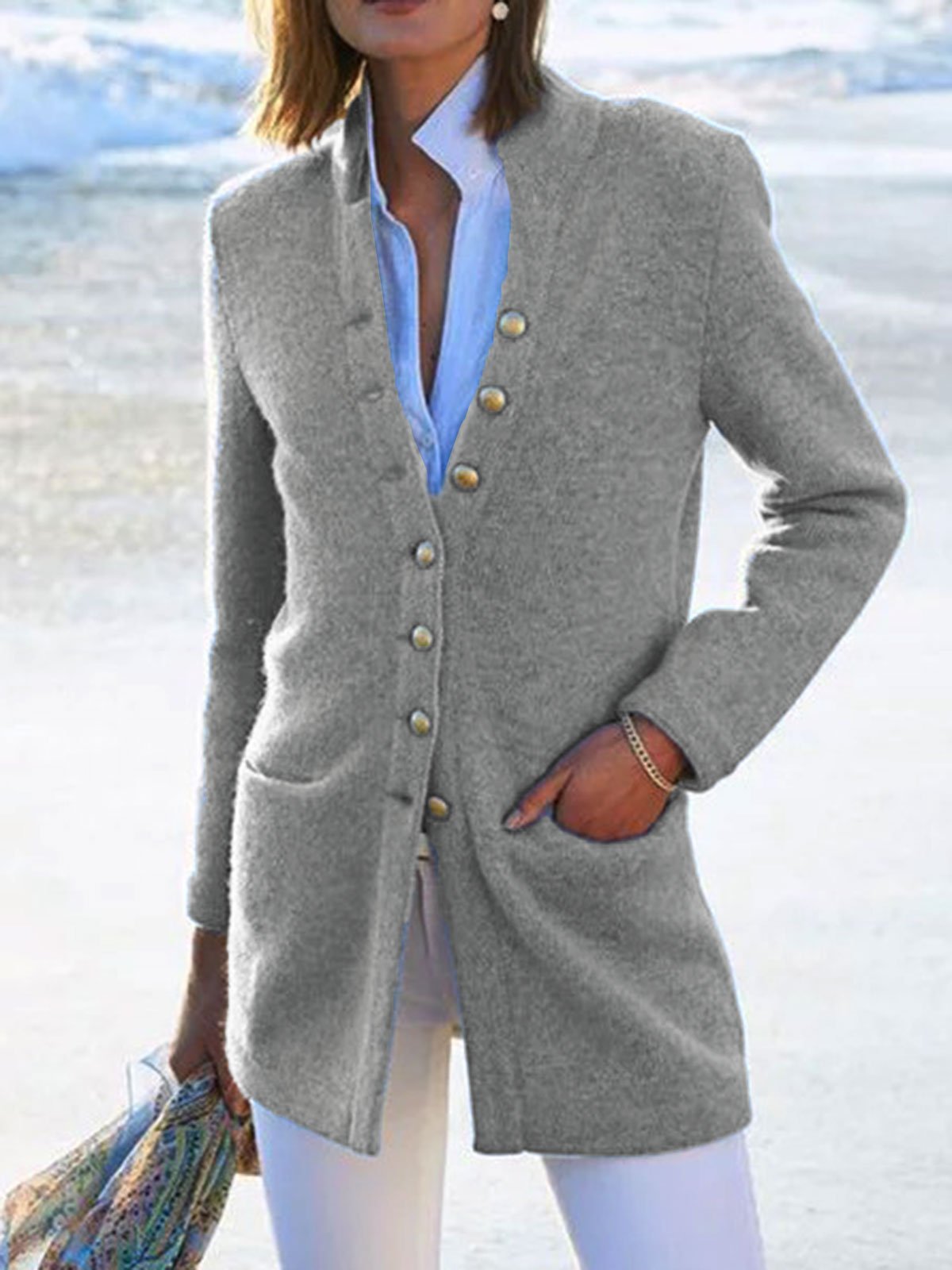 Elegant Long-Sleeved Coats for Women – Casual Wear Ideal for Any Season