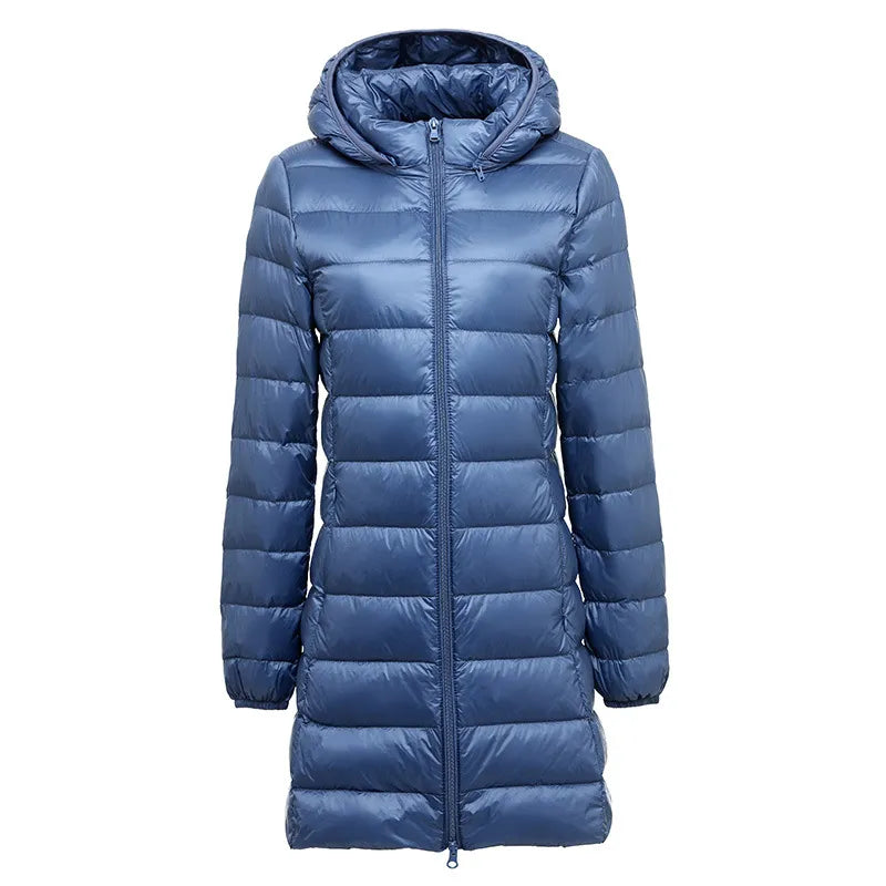 Women's Long Hooded Coat – Warm and Elegant for Any Occasion