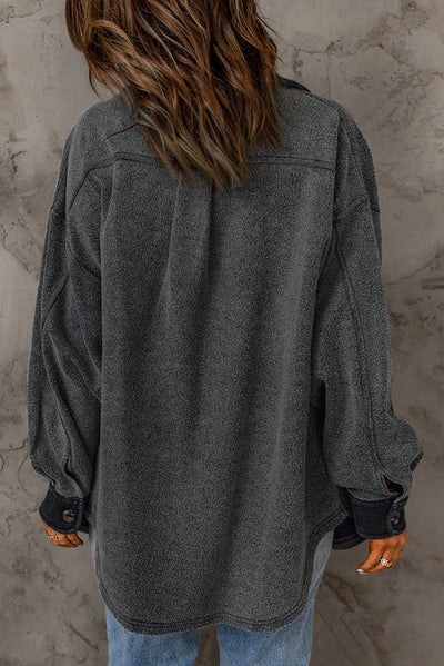 Elegant jacket with contrasting trim and collar