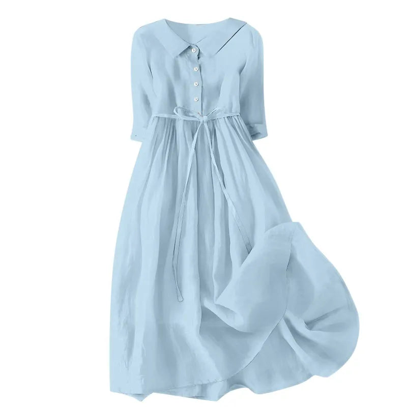 Delia - Elegant solid color dress