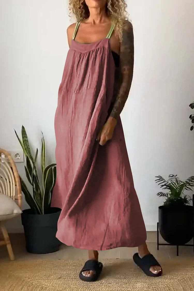 Virginia - Casual loose dress with straps