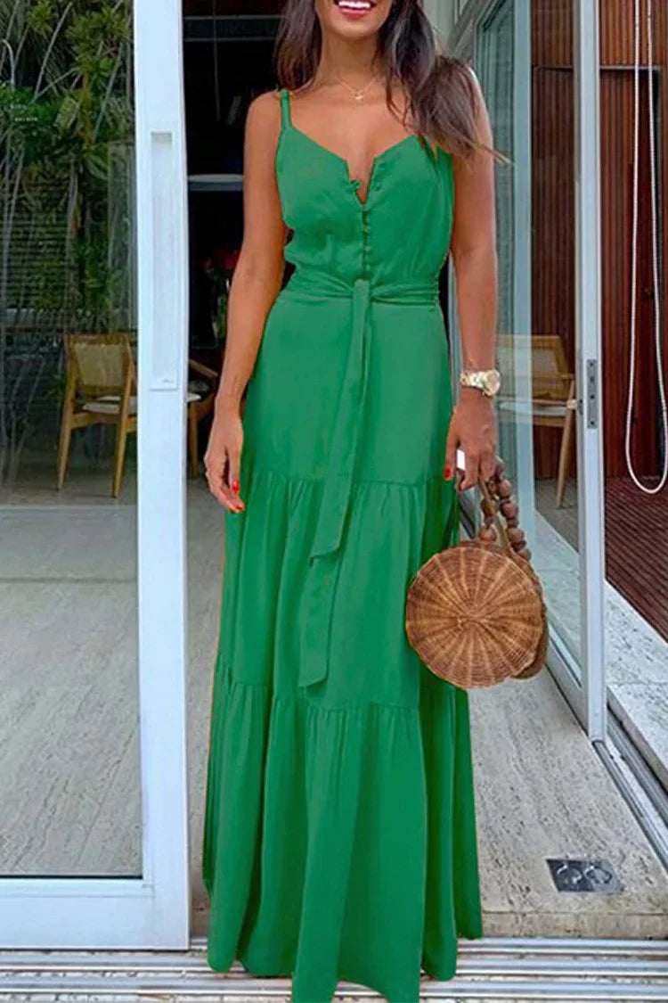Lorena - Button-down shirt dress with bow