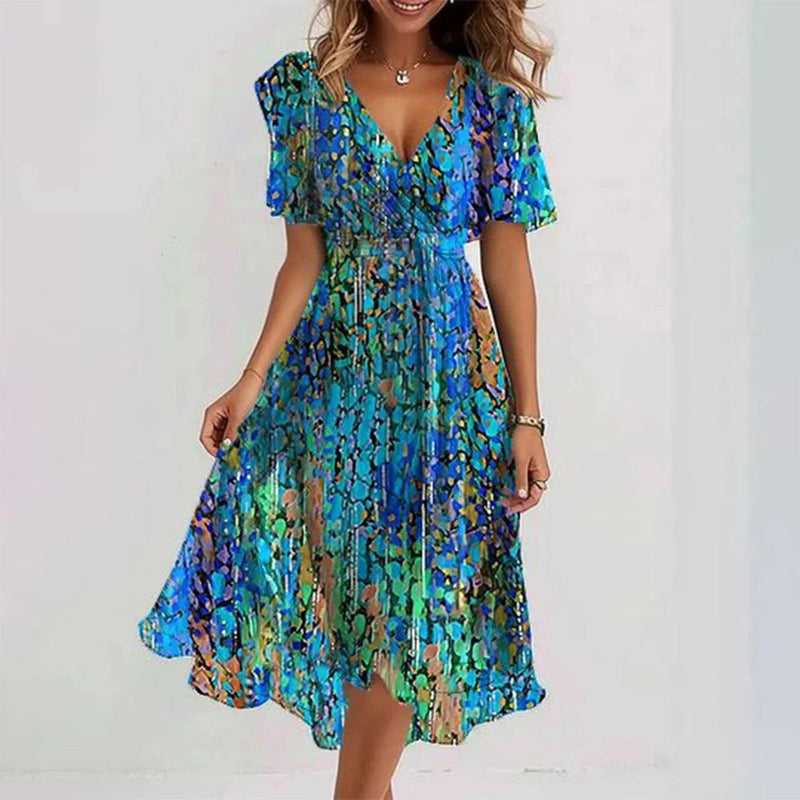 Summer dress with an elegant and feminine design