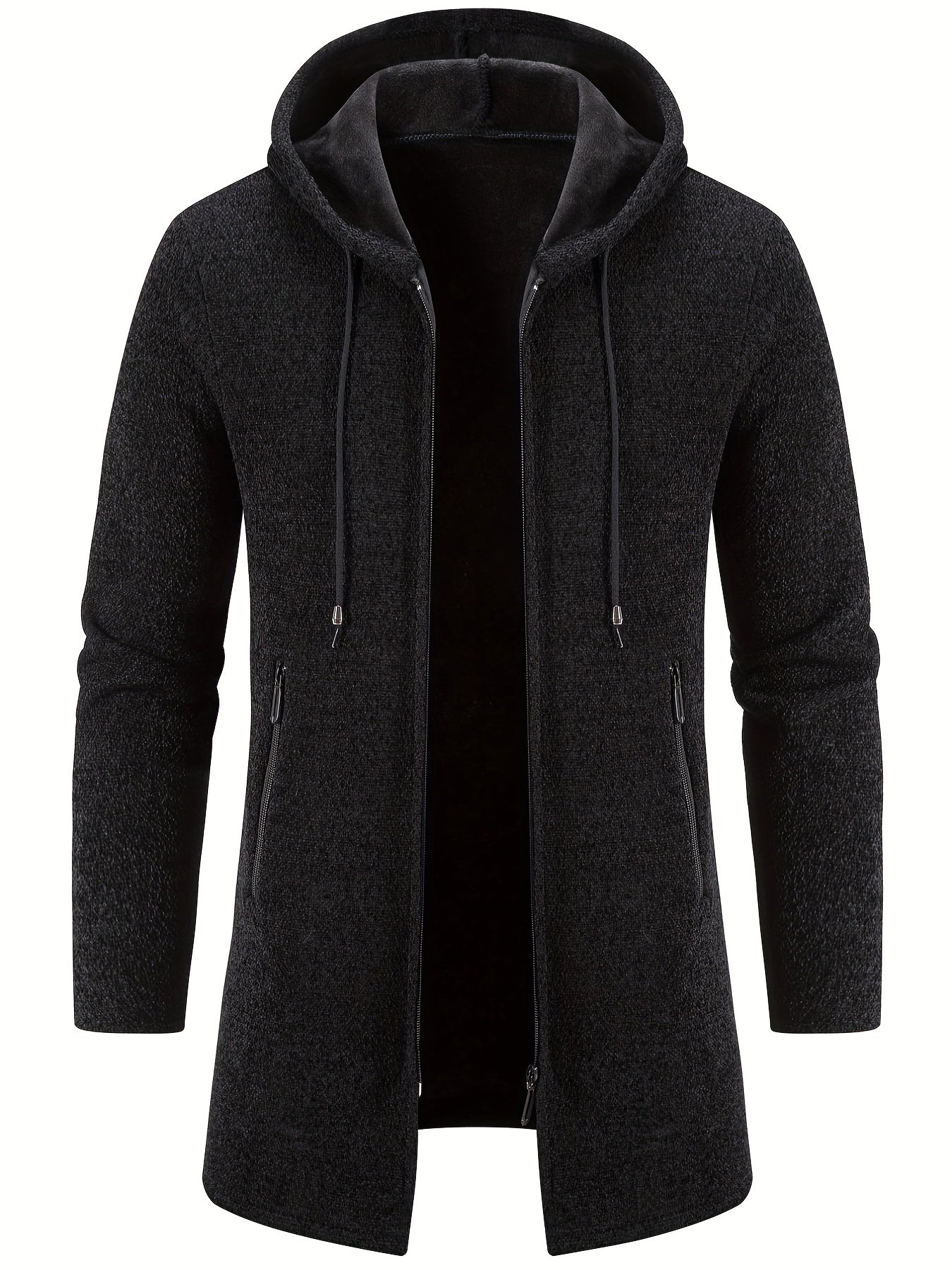 Cozy long hooded cardigan for men for spring and autumn