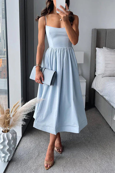 Eliana - Fitted midi dress with thin straps