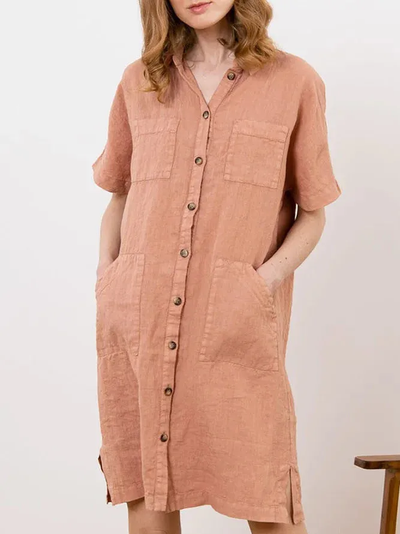 Domenica - Mid-Length Short-Sleeved Dress
