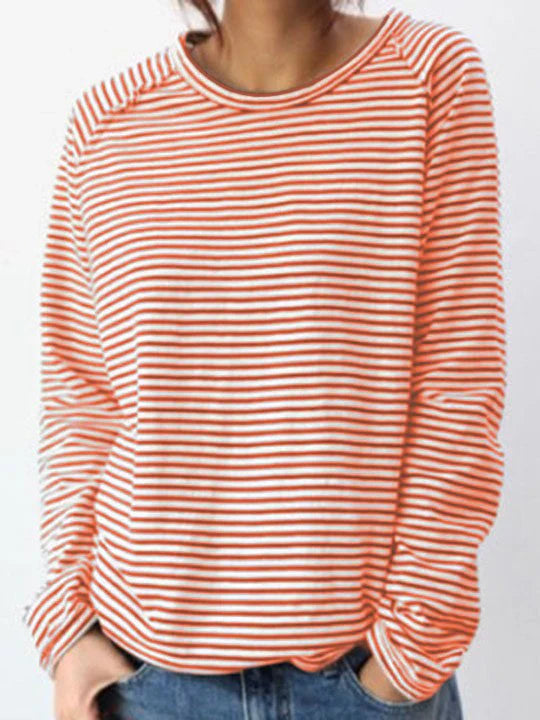 She - Striped Long Sleeve T-Shirt