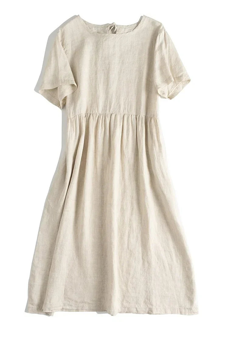 Ainara - Women's Loose Long Pure Linen Dresses Casual Summer Outfits