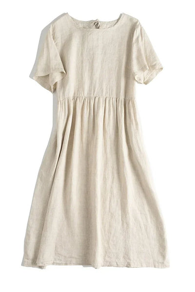 Ainara - Women's Loose Long Pure Linen Dresses Casual Summer Outfits