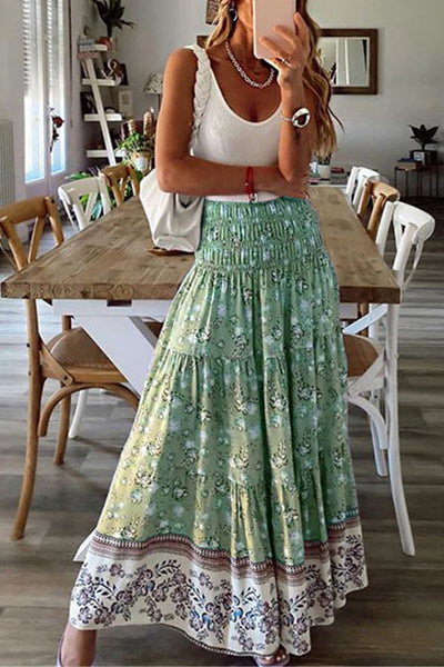 Gemma - Boho print skirt