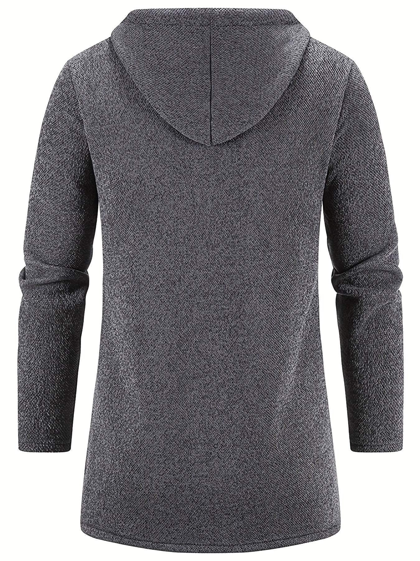 Cozy long hooded cardigan for men for spring and autumn