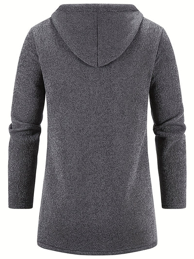 Cozy long hooded cardigan for men for spring and autumn