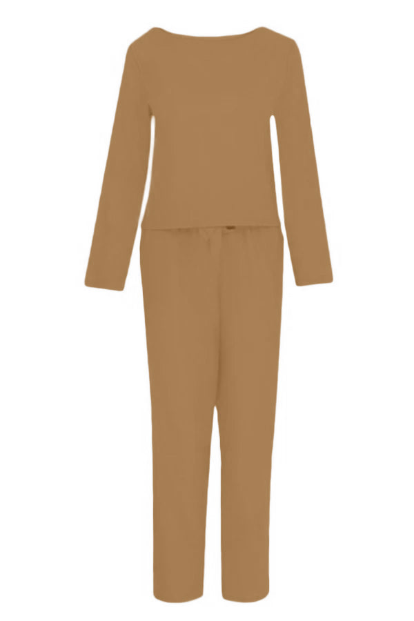 Women's retro two-piece set with short-sleeved pants and blouse