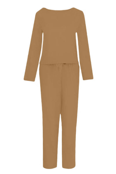 Women's retro two-piece set with short-sleeved pants and blouse