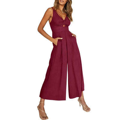 Mila - 2024 New V-Neck Wide Leg Jumpsuits