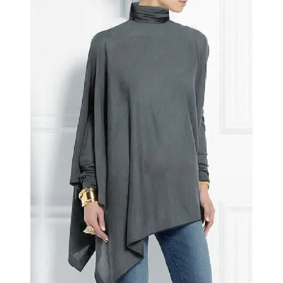 Delia - Asymmetrical high-neck t-shirts