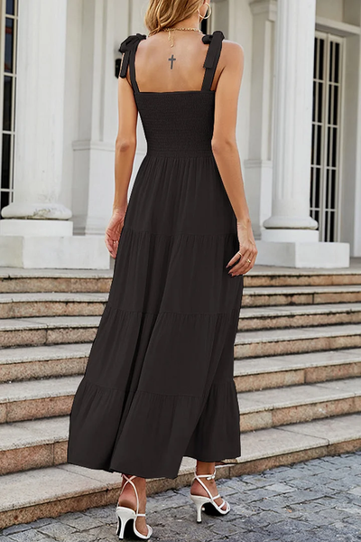 Mia - Printed dresses with thin straps and urban fashion patches